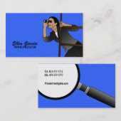 Visitekaartjes van particuliere onderzoekers (Voorkant / Achterkant)