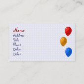 Visitekaartjes van partijballon (Achterkant)