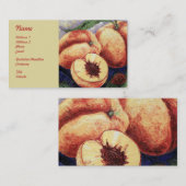 Visitekaartjes van perziken (Voorkant / Achterkant)