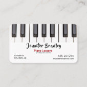 Visitekaartjes van piano-leraar (Voorkant)