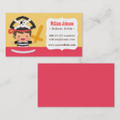 Visitekaartjes van pirate Boy Balloon (Voorkant / Achterkant)