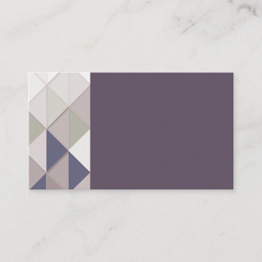 Visitekaartjes van plum Geometric Diamond (Voorkant)