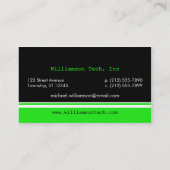 Visitekaartjes van programmeur Green 1 en 0 (Achterkant)