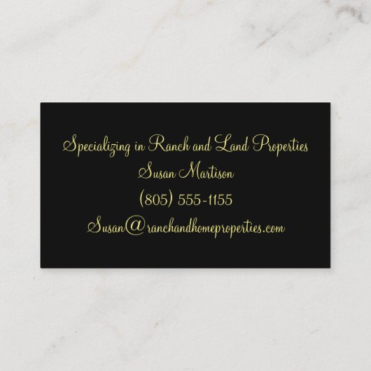 Visitekaartjes van Ranch Real Estate (Achterkant)