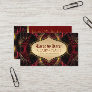 Visitekaartjes van Red Goddess Temple Tarot
