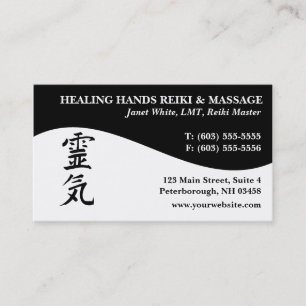 Visitekaartjes van Reiki Master Practitioner