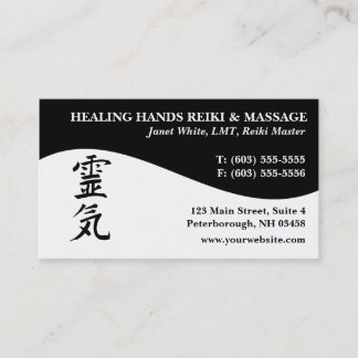 Visitekaartjes van Reiki Master Practitioner
