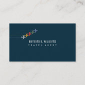 Visitekaartjes van reisbureaus met 5-kleuren vlieg (Voorkant)