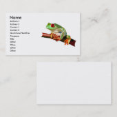 Visitekaartjes van rode oogboomkikkers (Voorkant / Achterkant)