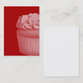 Visitekaartjes van rode perskoeken (Voorkant / Achterkant)