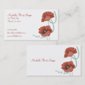 Visitekaartjes van rode pinda's (Voorkant / Achterkant)