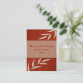  Visitekaartjes van rode zijde (Staand voorkant)