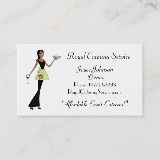 Visitekaartjes van Royal Carterer (Voorkant)