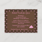 Visitekaartjes van roze en bruine perskoeken "chub (Achterkant)