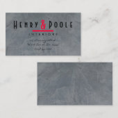 Visitekaartjes van Slate Plaster Interior Designer (Voorkant / Achterkant)