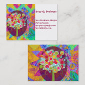 Visitekaartjes van Snoep met ronddraaiende lipop (Voorkant / Achterkant)