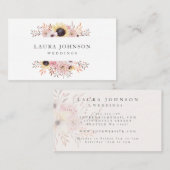 Visitekaartjes van soonbloemen in de herfst (Voorkant / Achterkant)