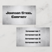 Visitekaartjes van staal (Voorkant / Achterkant)