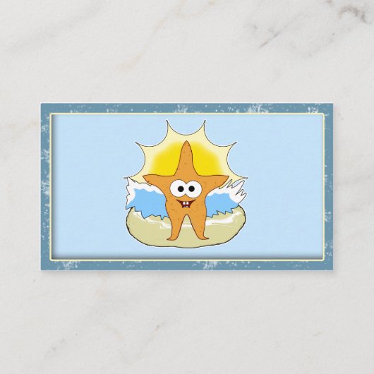 Visitekaartjes van Starfish (Achterkant)