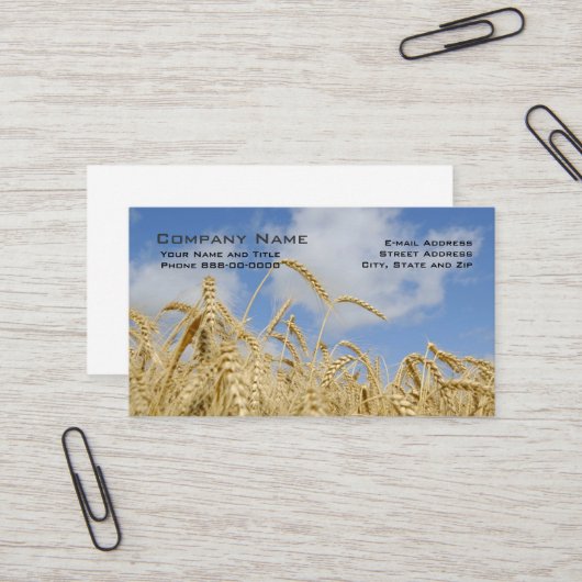 Visitekaartjes van tarweboeren (Voorkant / Achterkant in situ)