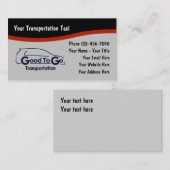 Visitekaartjes van taxi's (Voorkant / Achterkant)