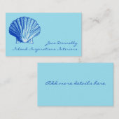 Visitekaartjes van Tropical Bimini Blue Zee Shell (Voorkant / Achterkant)