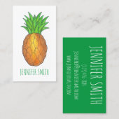 Visitekaartjes van tropische anananasappelen (Voorkant / Achterkant)