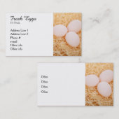 Visitekaartjes van verse eieren (Voorkant / Achterkant)