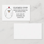 Visitekaartjes van verse eieren (Voorkant / Achterkant)