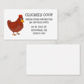 Visitekaartjes van verse eieren (Voorkant / Achterkant)