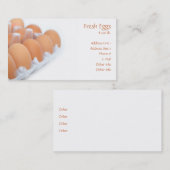 Visitekaartjes van verse eieren (Voorkant / Achterkant)