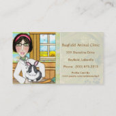 Visitekaartjes van veterinair personeel en bunny R (Achterkant)