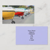 Visitekaartjes van vliegtuigen (Voorkant / Achterkant)