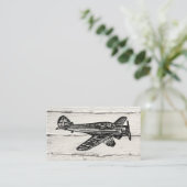 Visitekaartjes van vliegtuigen -  hout (Staand voorkant)