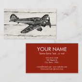 Visitekaartjes van vliegtuigen -  hout (Voorkant / Achterkant)