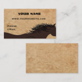 Visitekaartjes van western paard Silhouette (Voorkant / Achterkant)