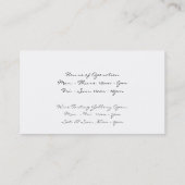 Visitekaartjes van wijnglas (Achterkant)