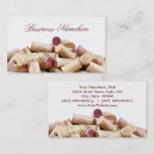 Visitekaartjes van wijnkurken (Voorkant / Achterkant)