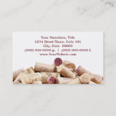 Visitekaartjes van wijnkurken (Achterkant)