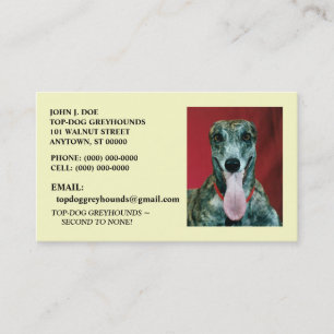 VISITEKAARTJES VAN ZAAIGOED VASTSTELLING VAN DOG