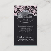 Visitekaartjes van zalm en spa (Achterkant)