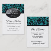 Visitekaartjes van zalm en spa (Voorkant / Achterkant)