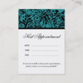 Visitekaartjes van zalm en spa afsprakenkaartje (Achterkant)