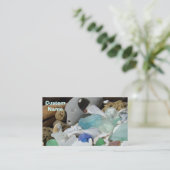 Visitekaartjes van zeeglazen Blauwe douanefrassiel (Staand voorkant)