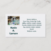 Visitekaartjes van zeeglazen Blauwe douanefrassiel (Achterkant)