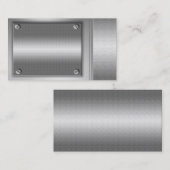 Visitekaartjes van zilveren metalen Borden (Voorkant / Achterkant)