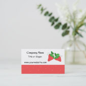 Visitekaartjes van zoete aardbeien (Staand voorkant)