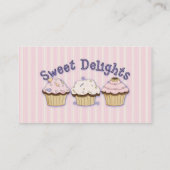 Visitekaartjes van zoete roze staven (Achterkant)