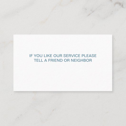 Visitekaartjes van zwembad (Achterkant)