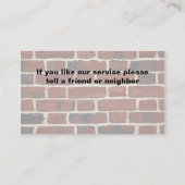 Visitekaartjes verwijderen (Achterkant)